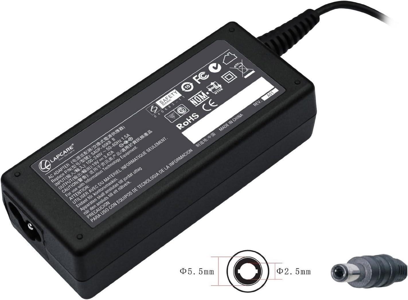 Lapcare LAPCARE1525 Adapter for ASUS (Black)