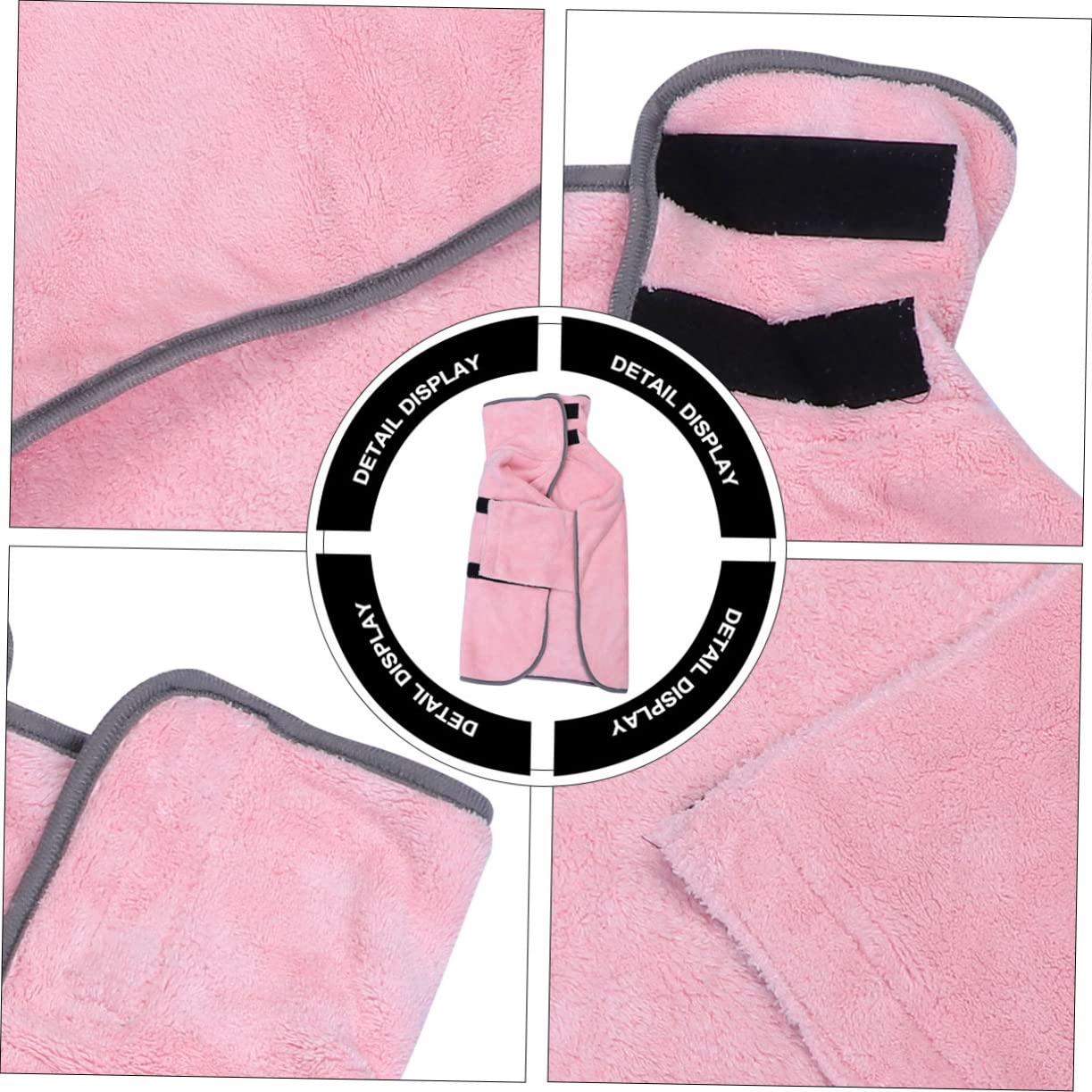 Toddmomy 3 Pièces Peignoir pour Chien de Bain pour Chien Serviette pour Chien Super absorbante Peignoir Chiot Absorbant Robe de séchage pour Animaux de Compagnie Rose