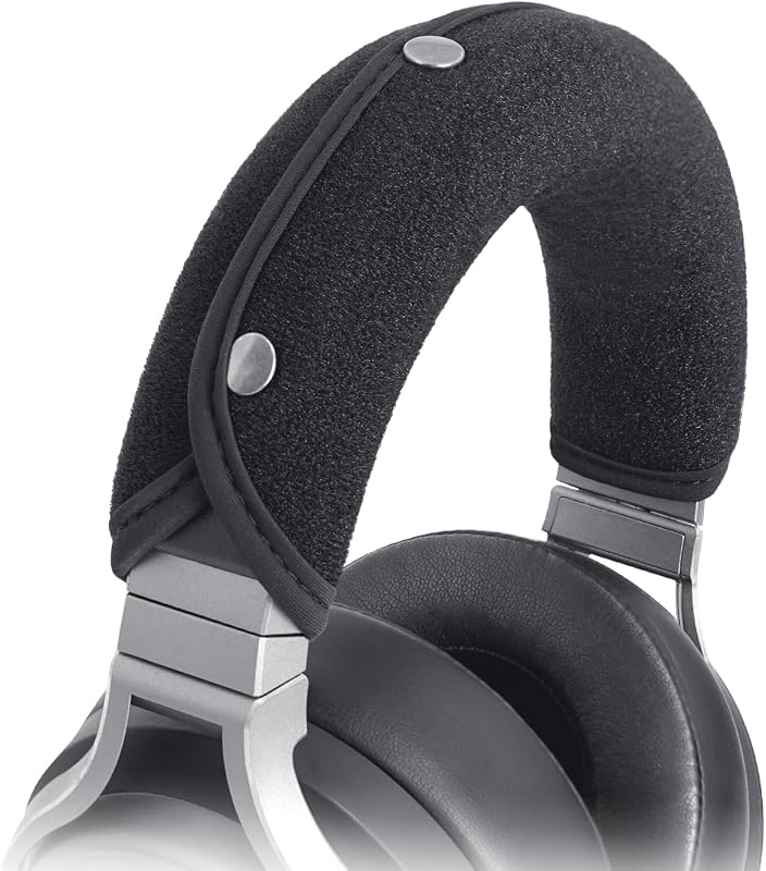 Reemplazo de la cubierta de la banda para auriculares para Corsair Virtuoso, Audio Technica ATH M Series M50X, M50XBT, M50, M40X y más, pieza de reparación del protector de almohadilla de cojín, fácil instalación sin necesidad de herramienta (negro)