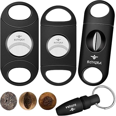 roygra 4-Piece Cigar Punch Set for Maximum Smoking Enjoyment