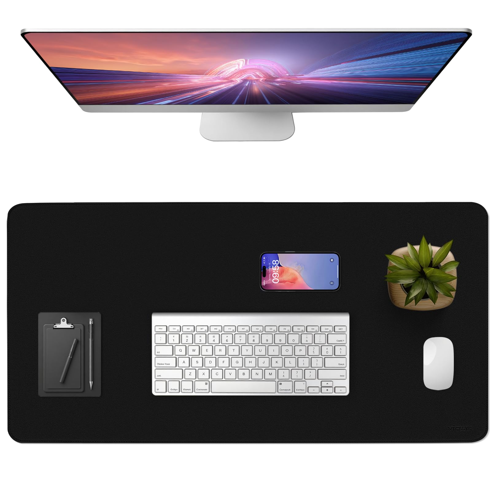 Vicwe Schreibtischunterlage, Rutschfester Multifunktionales Office Mousepad Laptop Schreibunterlage
