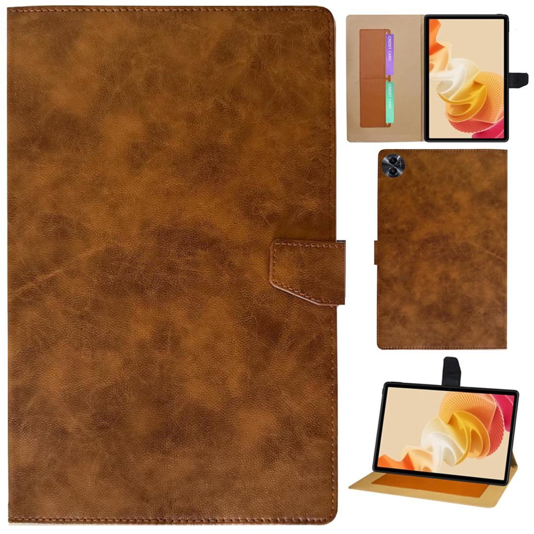 Zaoma PU Leather Flip Stand Case Cover with TPU Back Case Compatible for realme Pad 2 11.5 inch Tablet - FB Flip (REALP2_FBTAN) (B0CG9SWWRC) Amazon Price History, Amazon Price Tracker