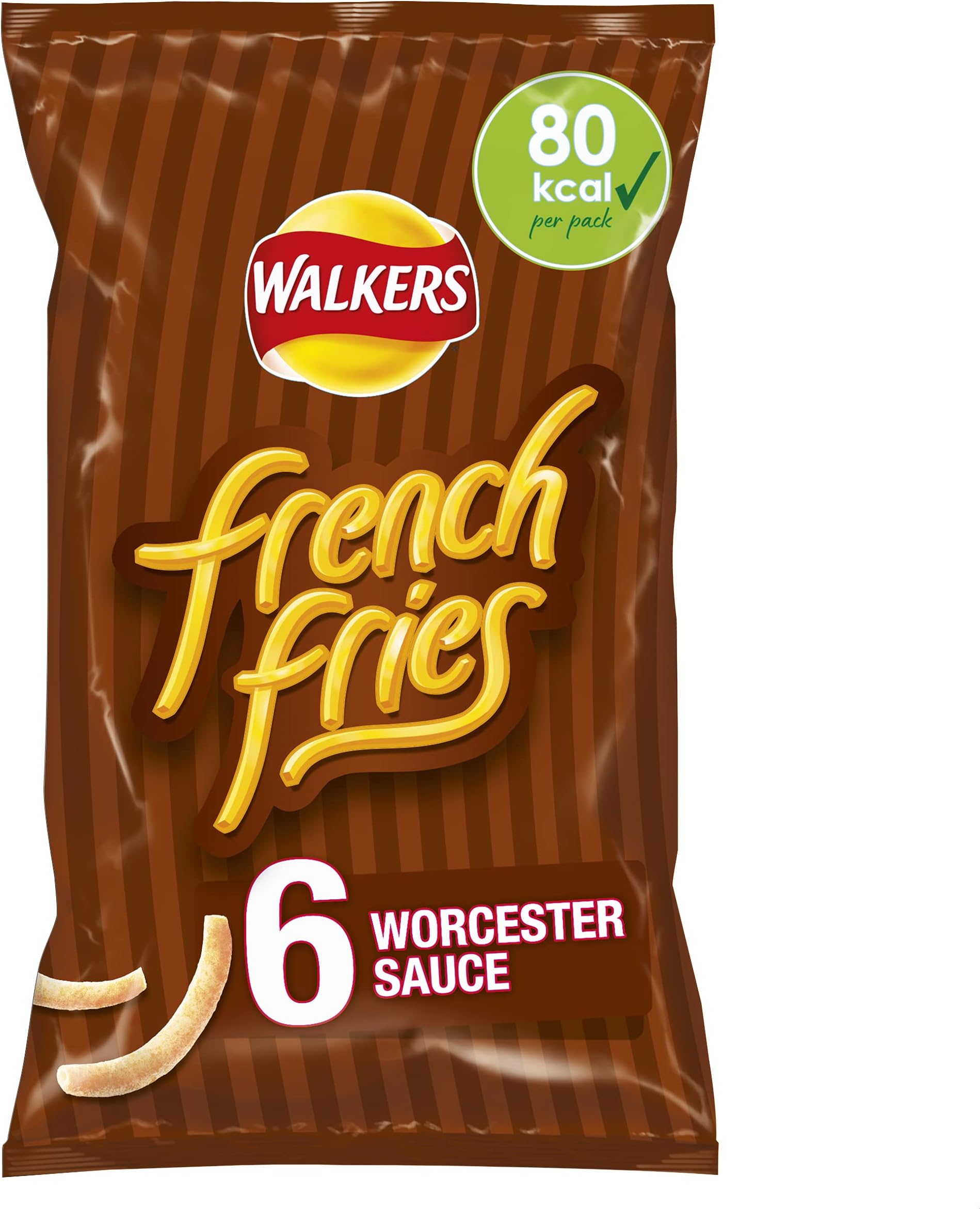 French Fries Worcester Sauce Multipack Snacks Crisps 6x18g