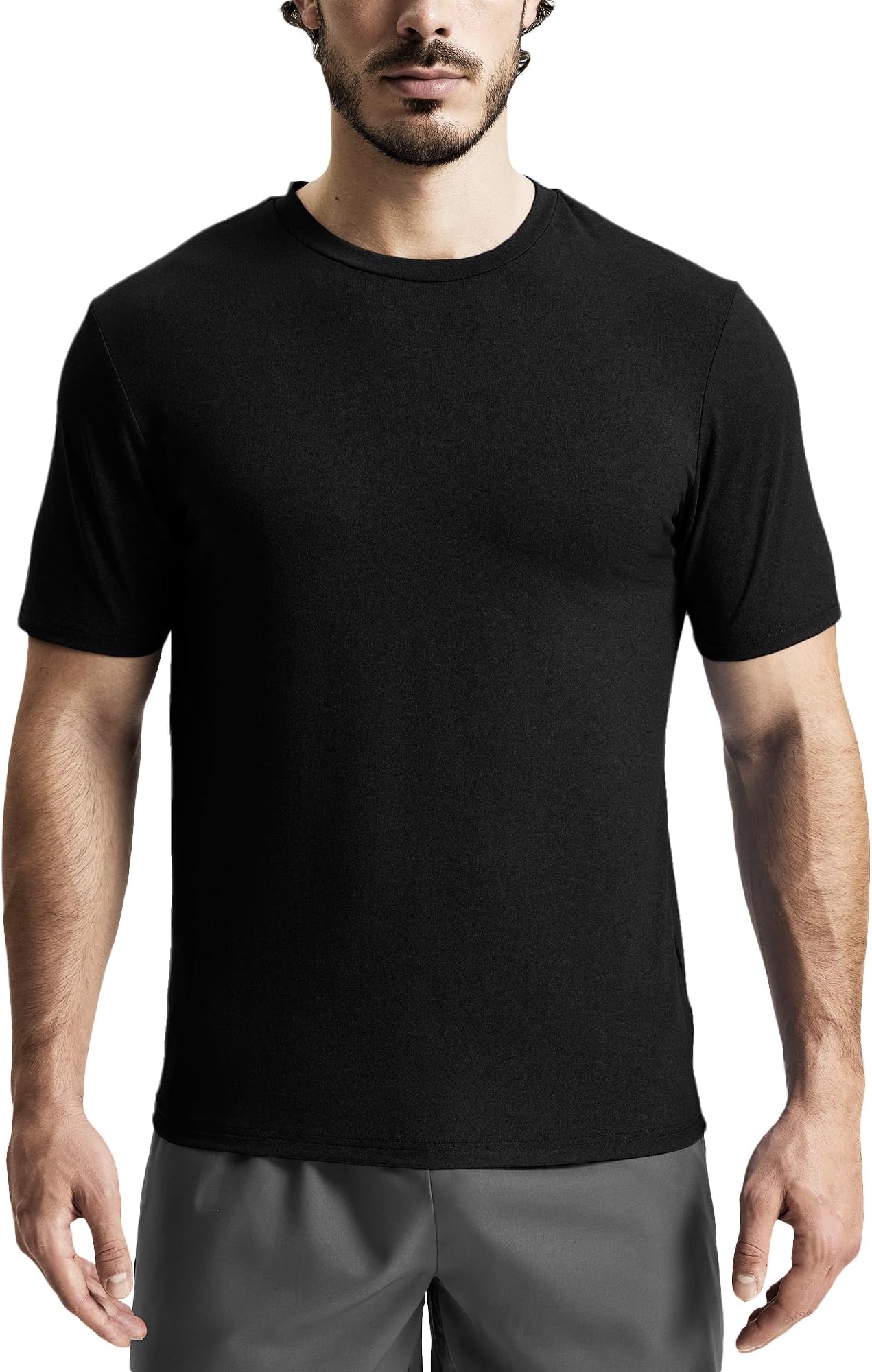 GYM REVOLUTIONMen's Workout Gym Hipster Curved Hem T-Shirts Muscle Fitness Hip Hop T Shirt