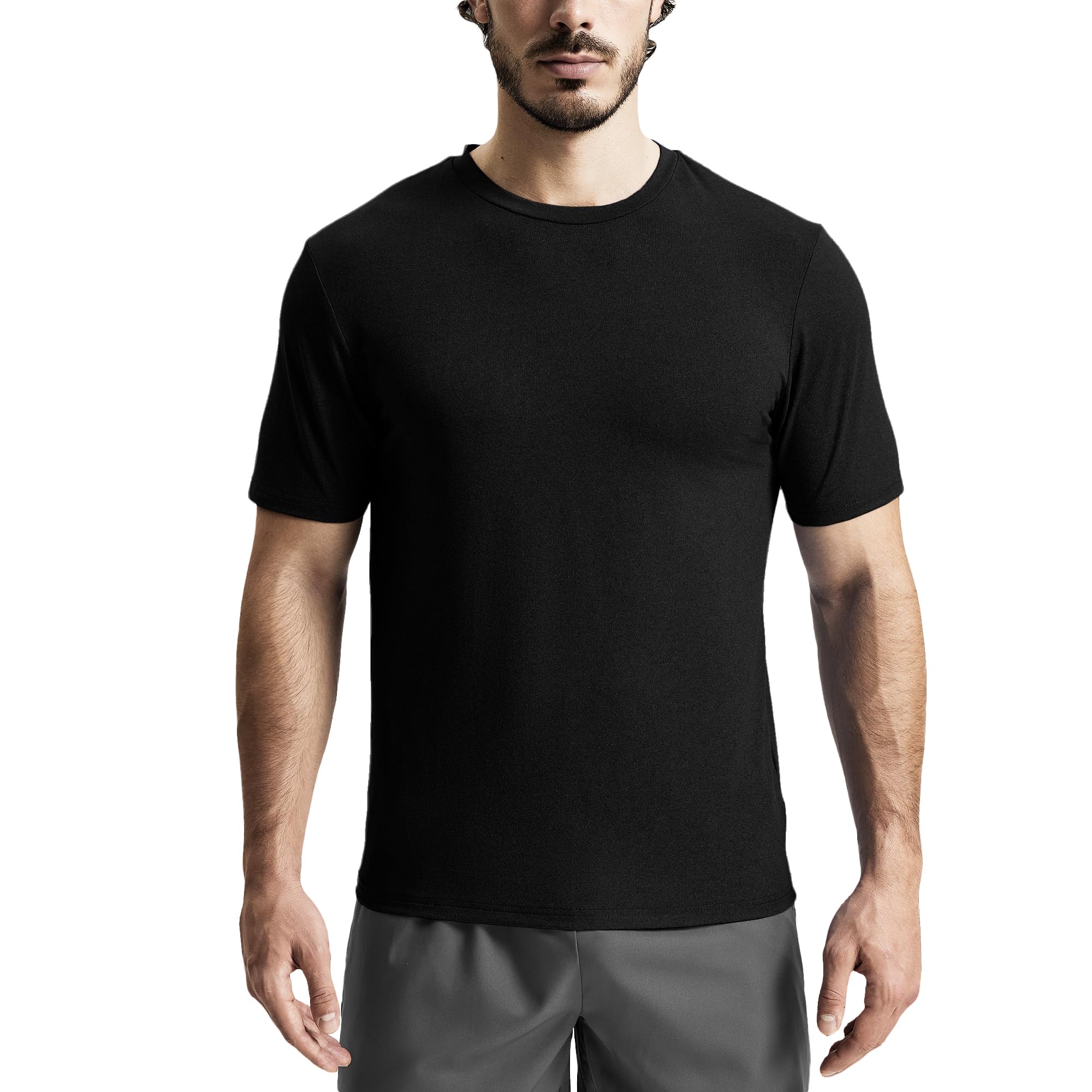 GYM REVOLUTIONMen's Workout Gym Hipster Curved Hem T-Shirts Muscle Fitness Hip Hop T Shirt
