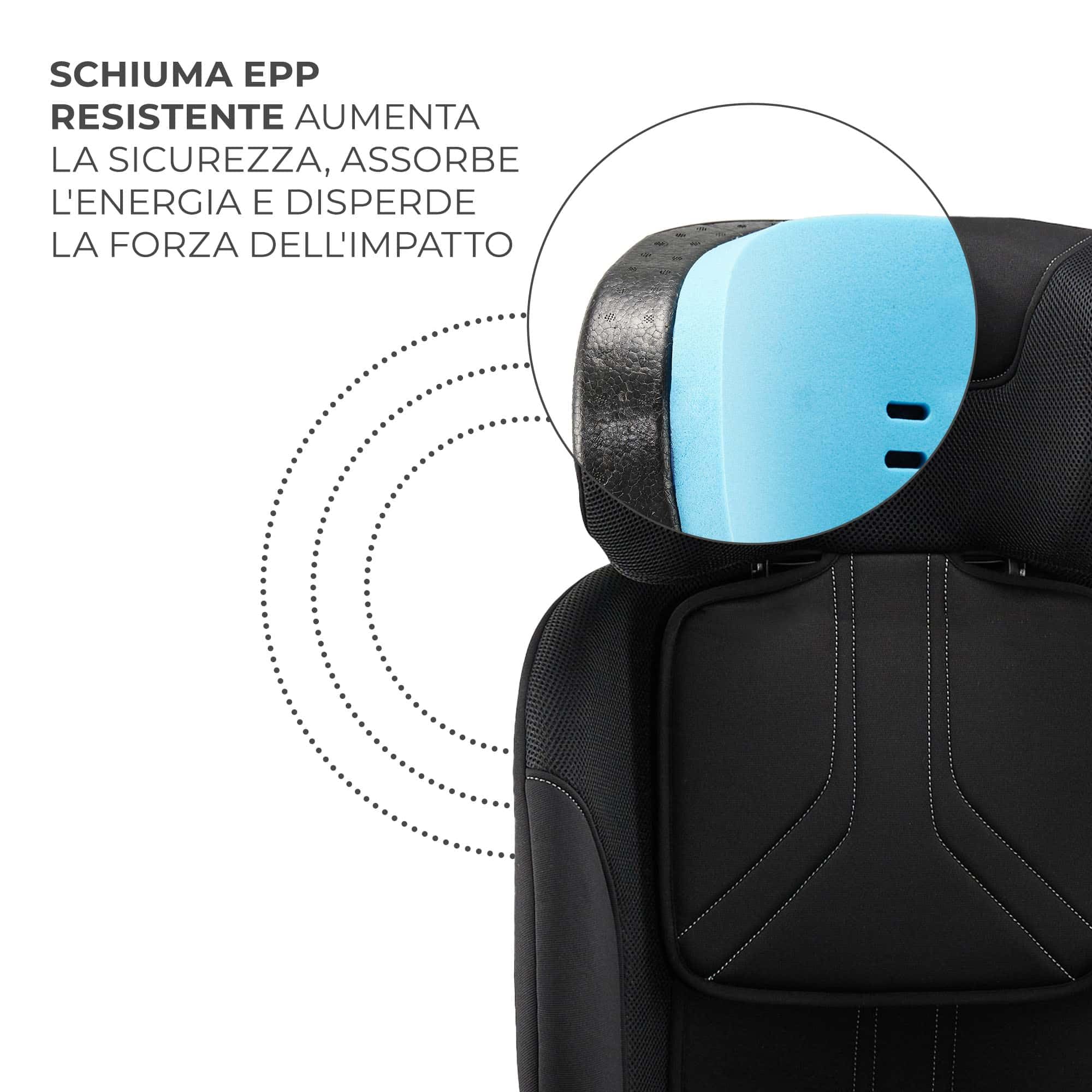 Kinderkraft XPEDITION 3 I-SIZE 40-150 cm, Seggiolino auto 0-36 kg, 360 girevole, Isofix Base, Reclinabile Posizione sdraiata, Poggiatesta regolabile, Gruppo 0 1 2 3, SPS+, H-GUARD+, Nero