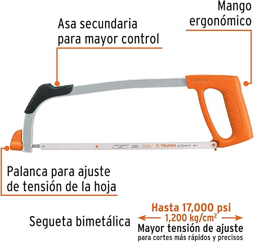 Miniatura 2 de Truper Marco profesional de sierra para metales de 12" con sierra #ATT-12