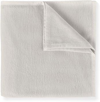 Peacock Alley All Seasons Luxury Cotton Blanket 100% Long Staple Cozy Cotton Blanket for Sofa, Bed, and Crib - King, California King, Flint