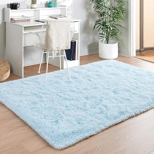 Miniatura 2 de Merelax - Alfombra moderna de pelo largo y suave para habitación, sala, dormitorio de niños y guardería, alfombra decorativa suave, cómoda y