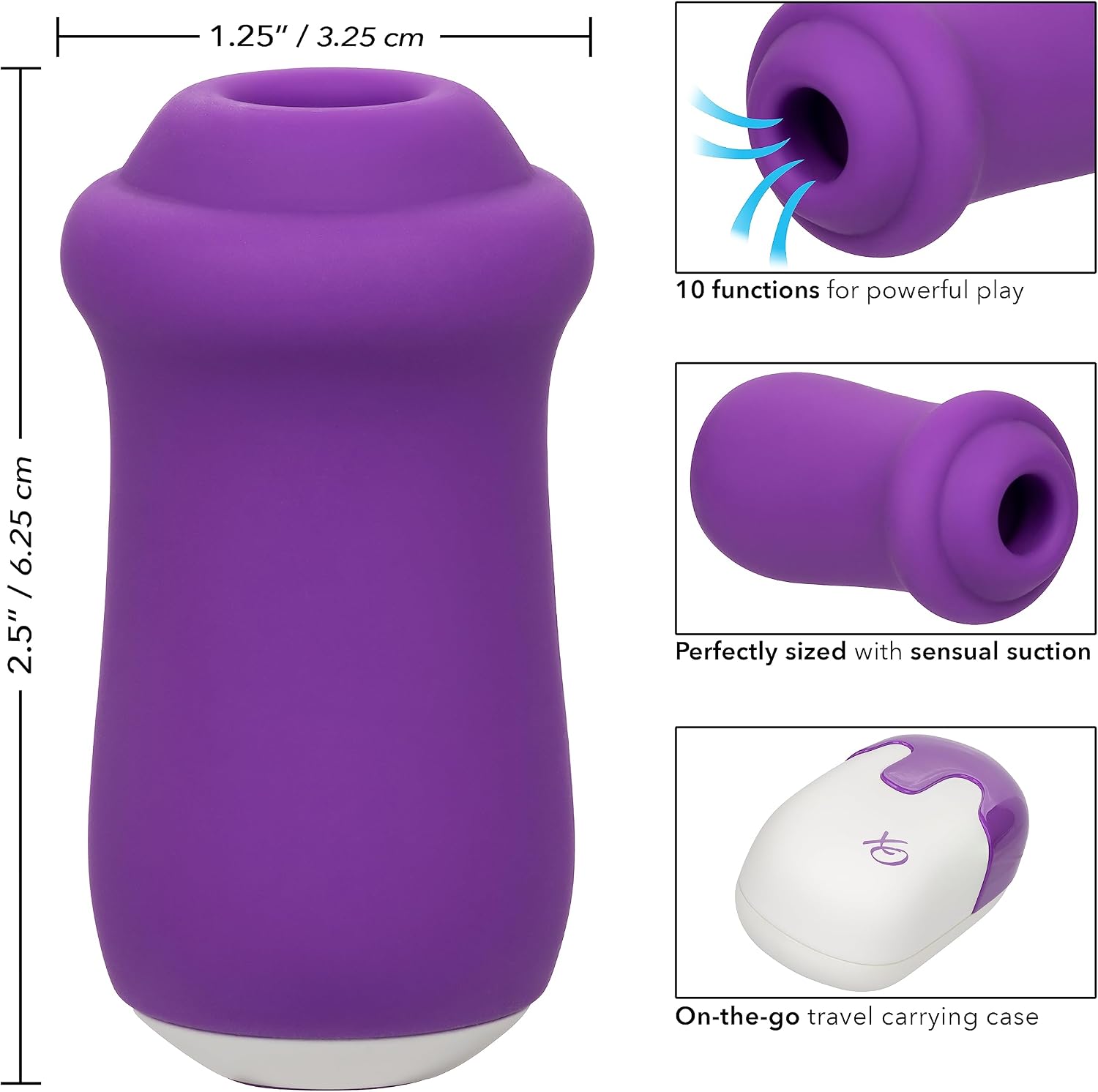 CalExotics Sugar Rush Massager with Discreet Case - SE-0062-56-3