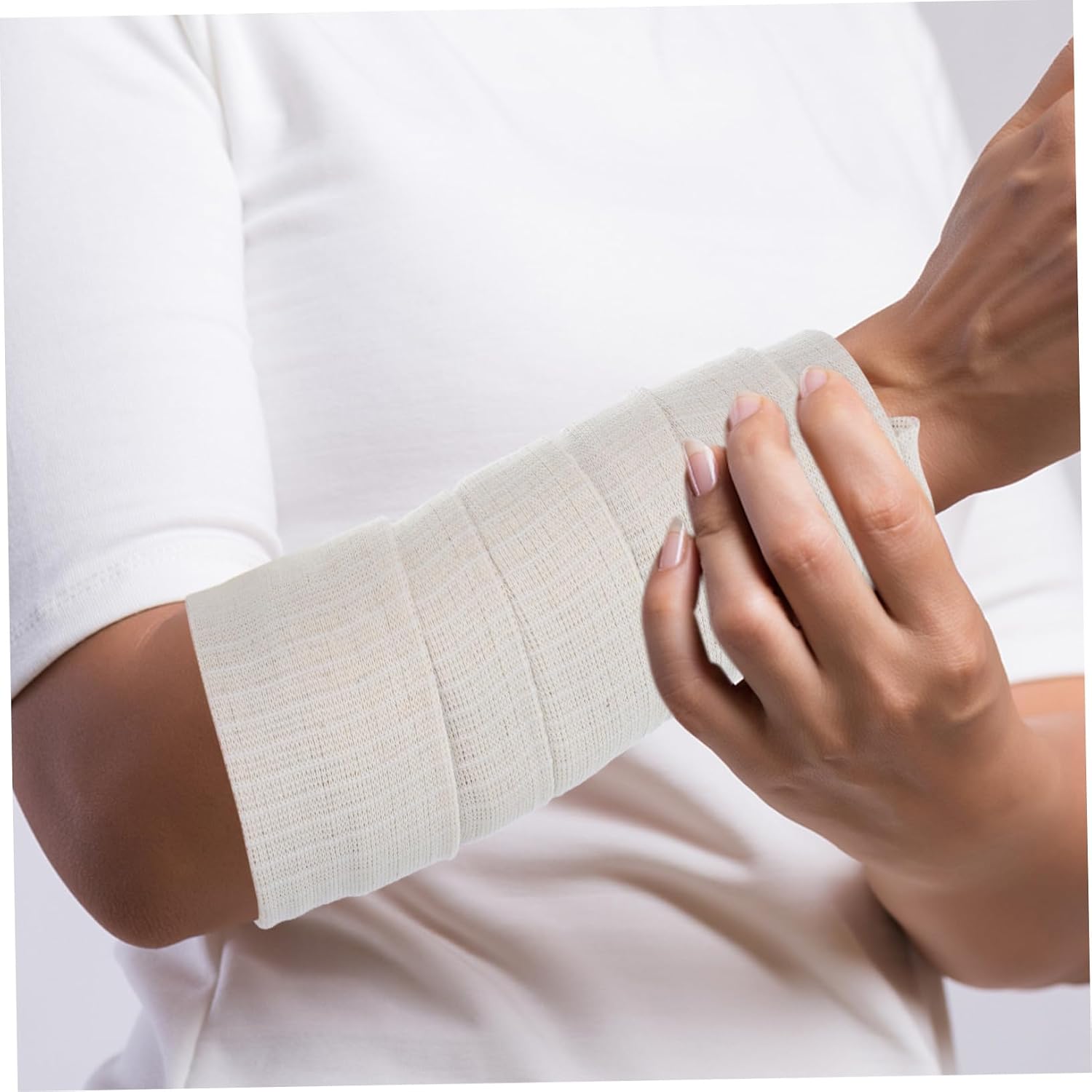 1roll Elastic Tubular Cotton Stockinette Wrap for Dressing Padding High Elasticity for Comfort Support for Arm Leg Foot and Care