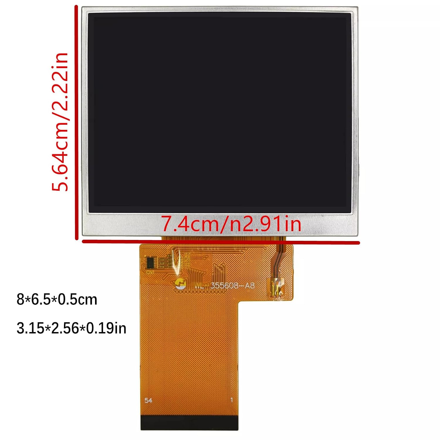 ZEZEFUFU 3.5 inch LCD Display Screen Panel For Anbernic RG35XX Game Console Part