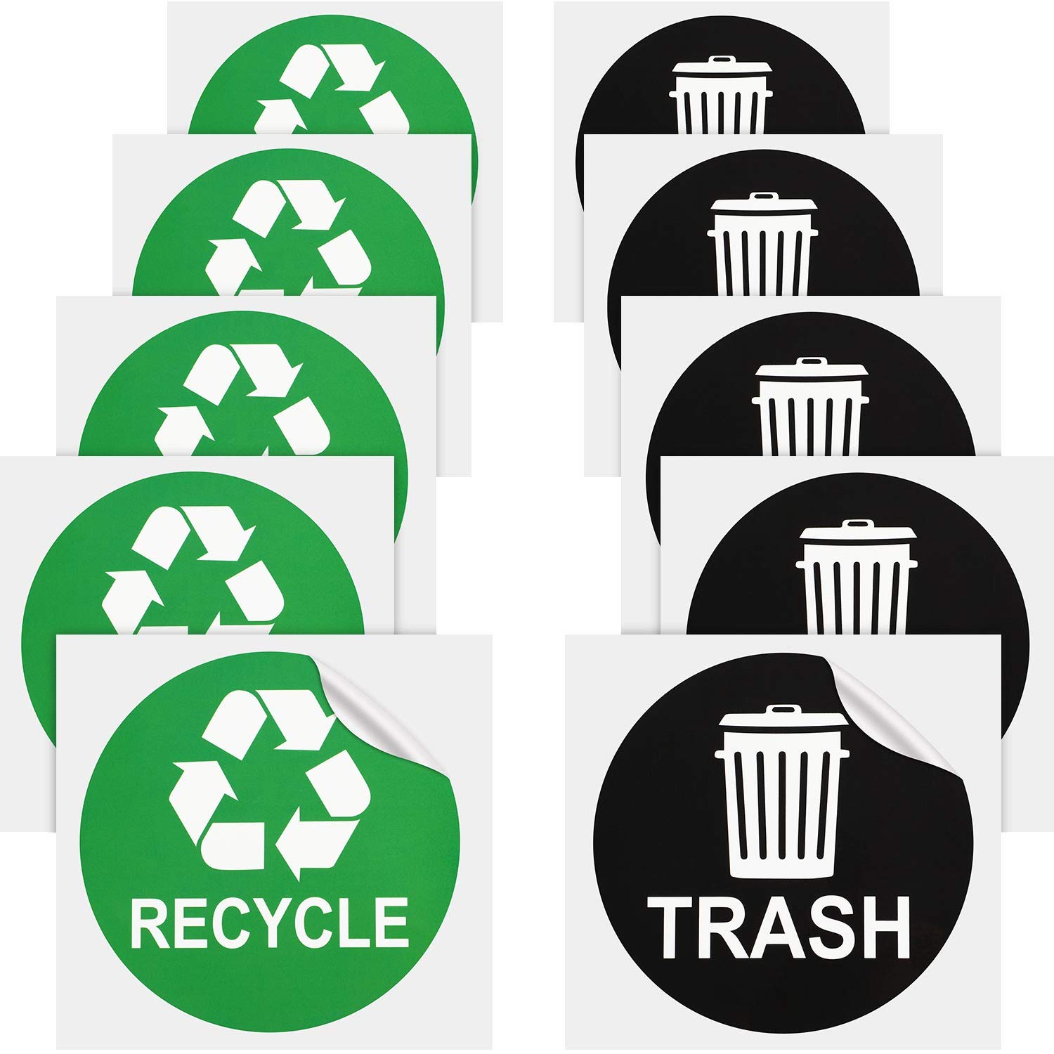 Buy Outus 10 Pieces Recycle Stickers Trash Cans Stickers Labels Recycle