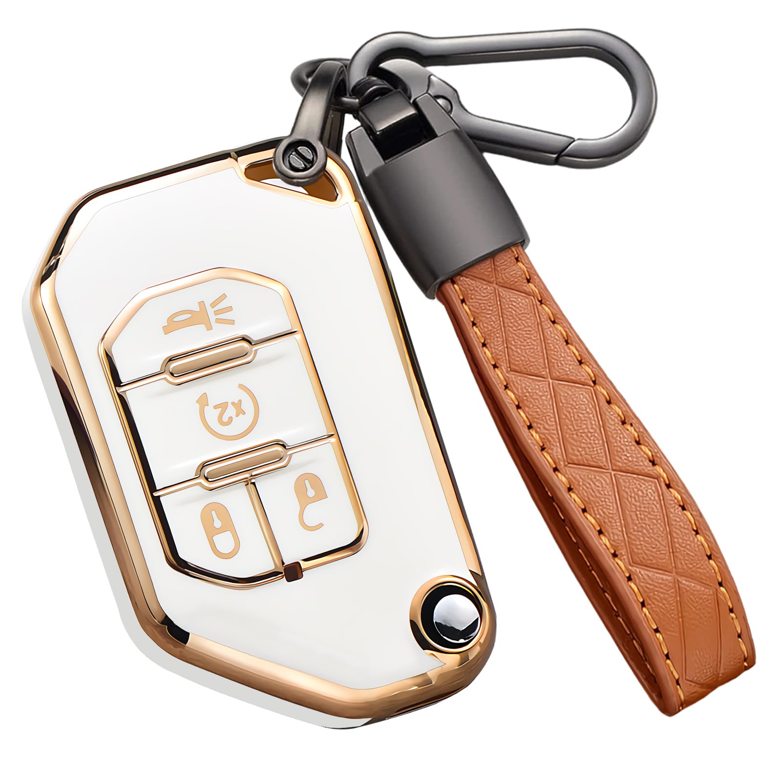 Cacacar for Key Fob Cover, Premium TPU Full Protection Key Fob Case for