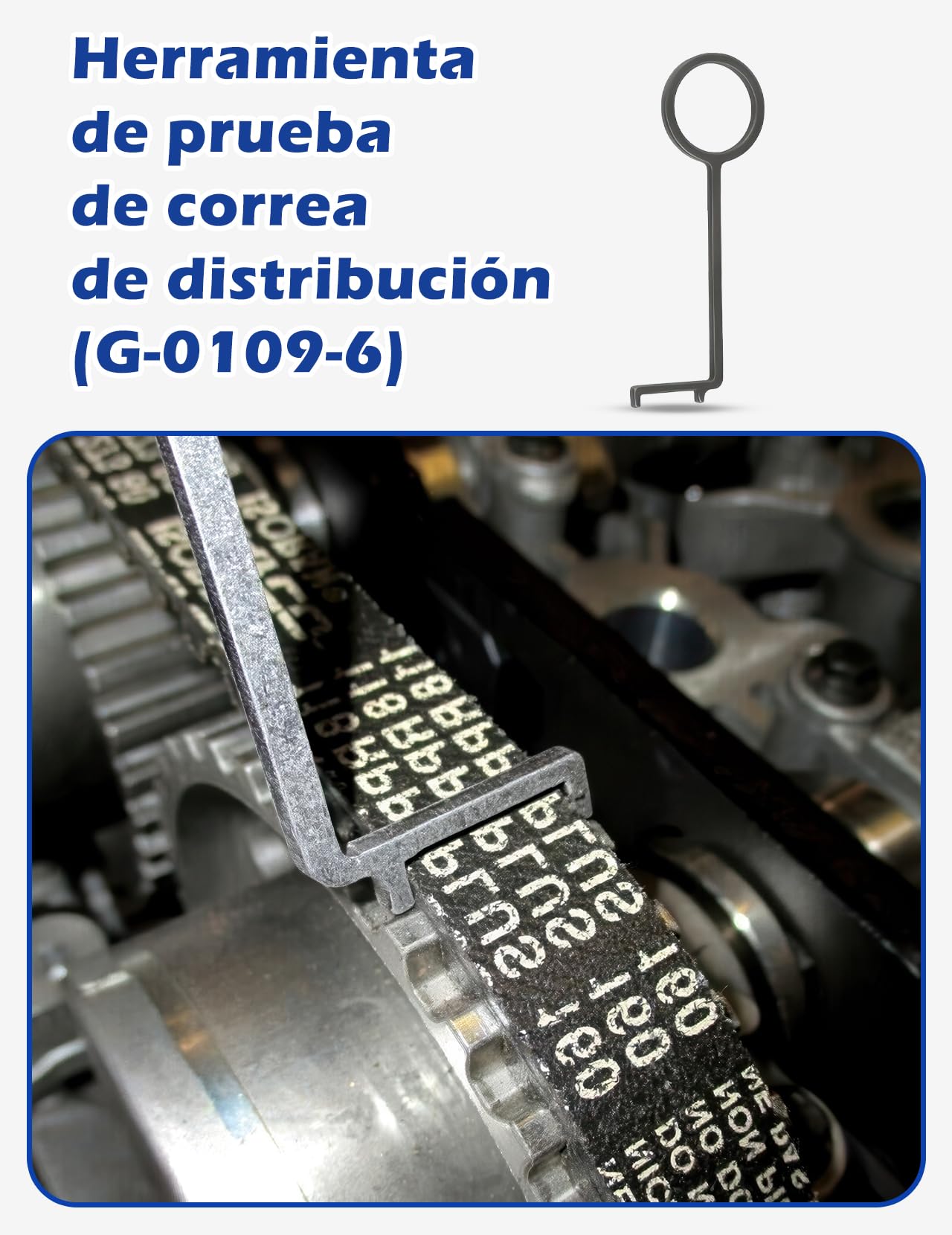 Herramienta de sincronización de Motor, Kit Completo de 7 Piezas de Acero al Carbono para Citroen Peugeot Opel 1.2L PureTech VVT GDI con Herramientas 109-2C 109-2D G-0109-6