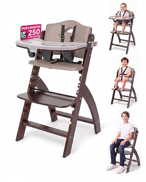 Abiie Beyond Junior Convertible Wooden High Chair with Removable Tray