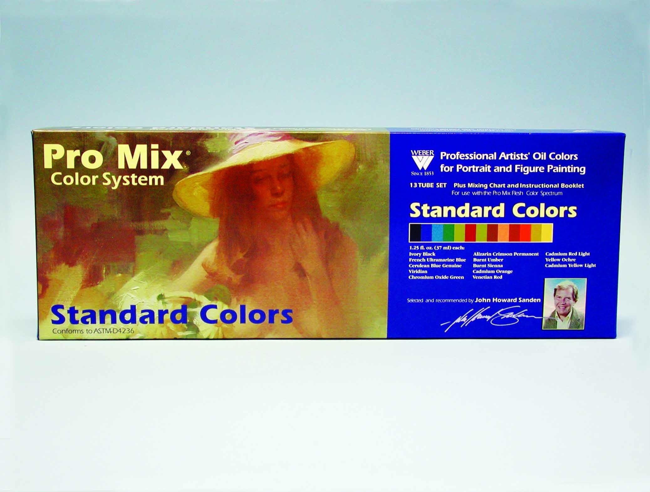 Weber John SANDEN PRO Mix Standard Color Oil Color Set - 13 Color