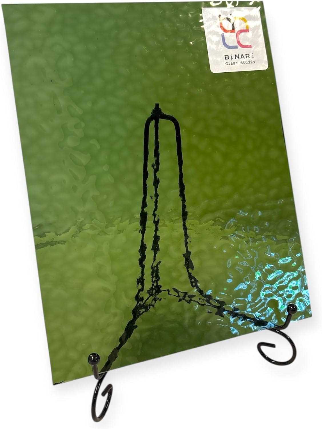 Wissmach Stained Glass Sheet: Sage Green English Muffle | Curated by BiNARi Glass Studio