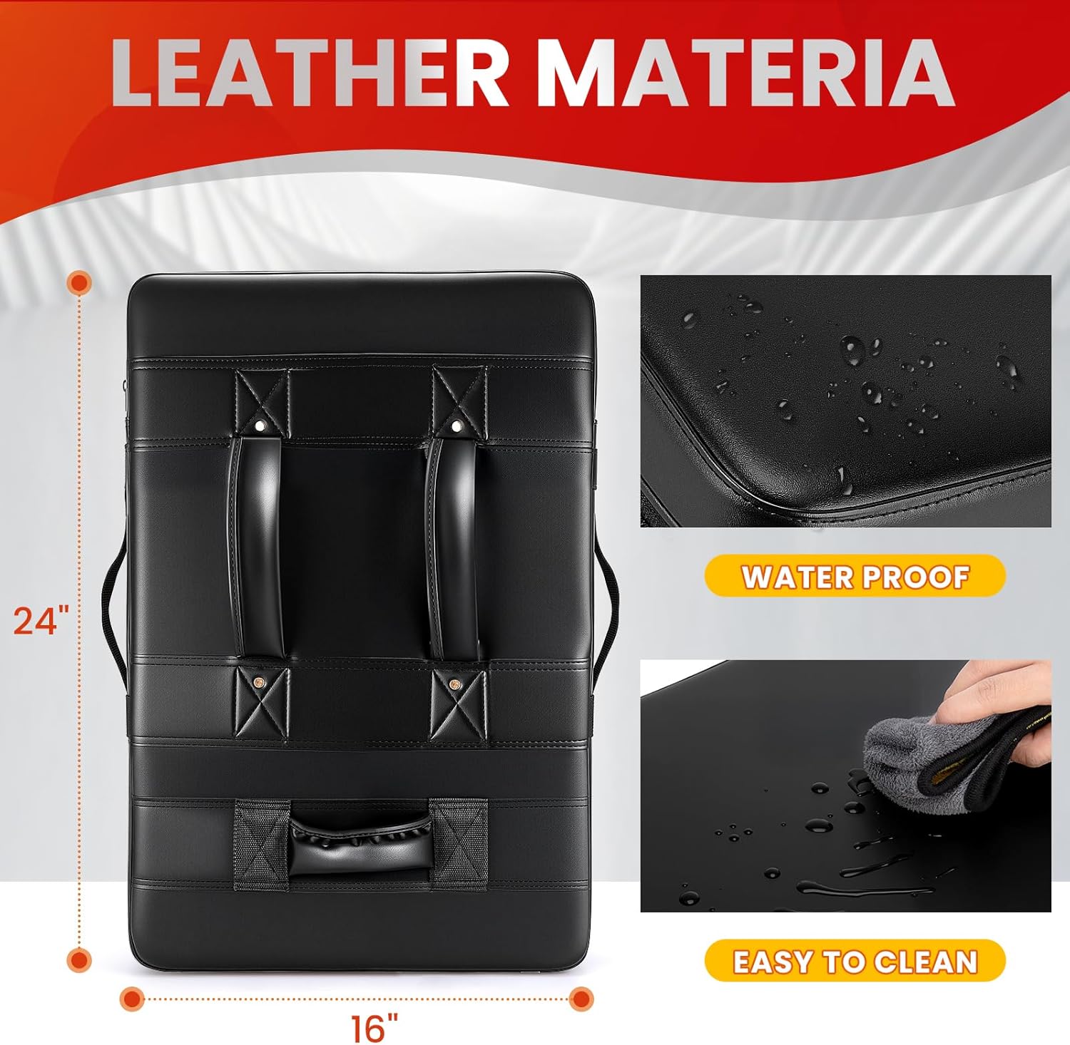 CMOOD Football Blocking Pad, Bloking Pad for Football, Basketball, Hockey, Tackle Dummy Training, 24"x16" Football Hitting Pad, Football Blocking Shield Durable Leather, High-Density Foam Kick Pad