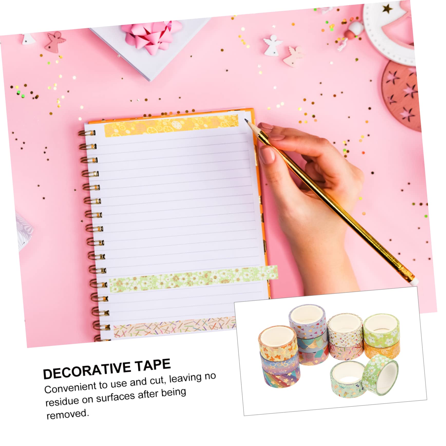 COHEALI 36 Di Nastri Washi Decorativi Per Scrapbooking Adesivi Facili Da Staccare Set Di Nastri Per Quaderni