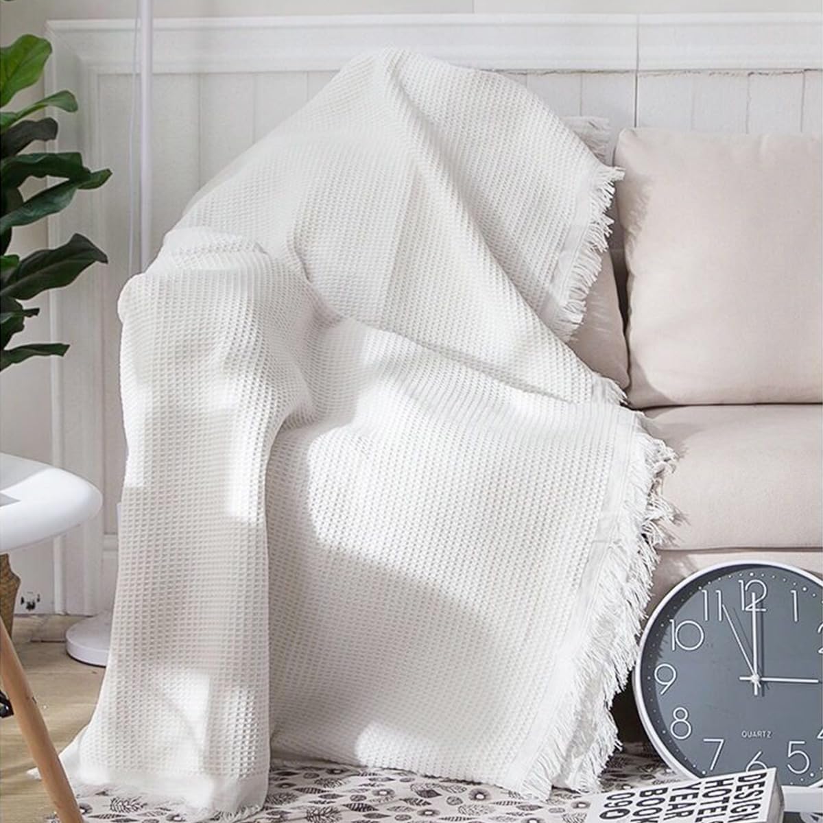 HAMON bavlnený poťah na pohovku bielej farby