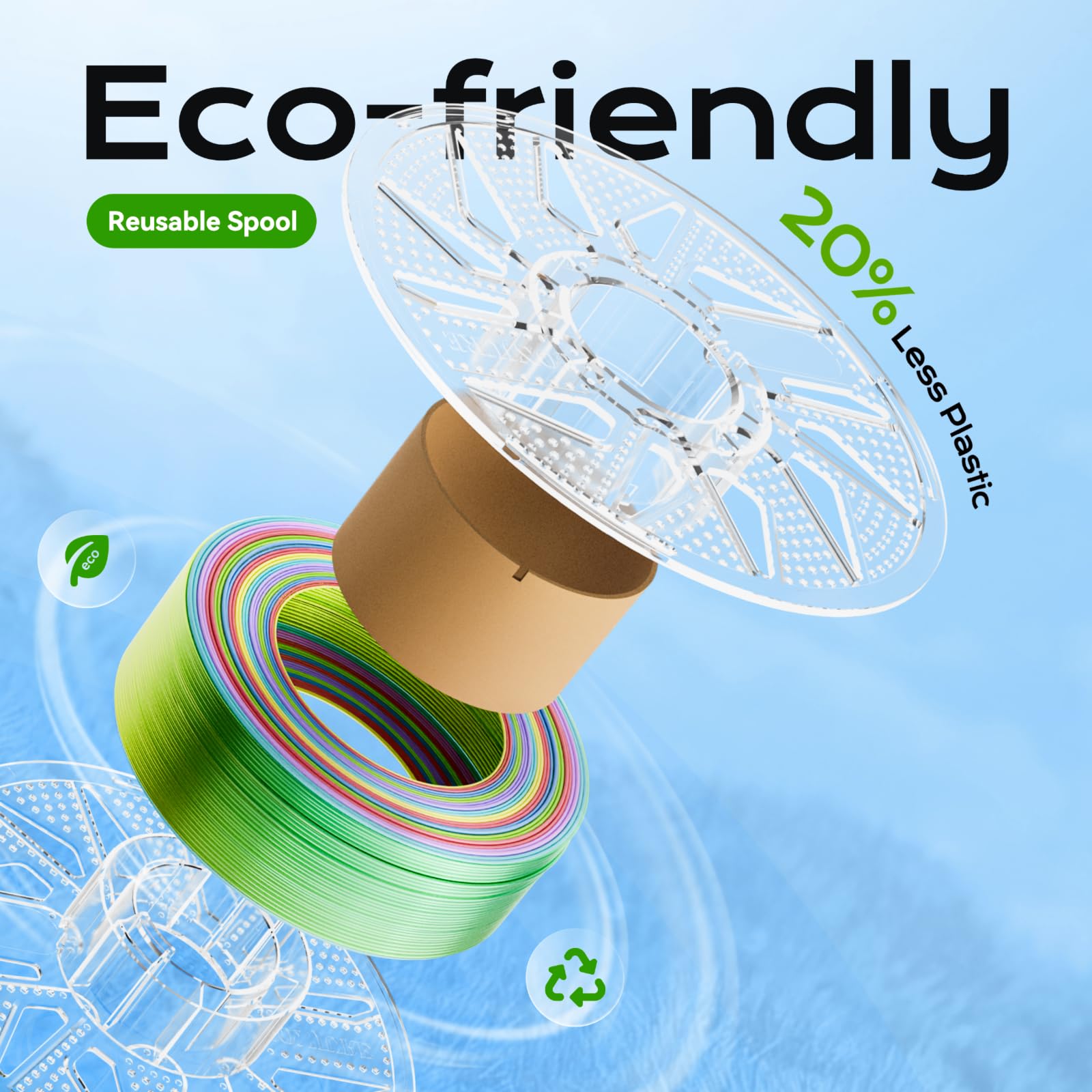 Filament Refill Conjure Silk PLA, 1,75 mm dwukolorowy, spoille filiżanka do druku 3D z efektem jedwabiu, czarny-czerwony, 1 kg, kompatybilny z wielokrotnymi szpulami