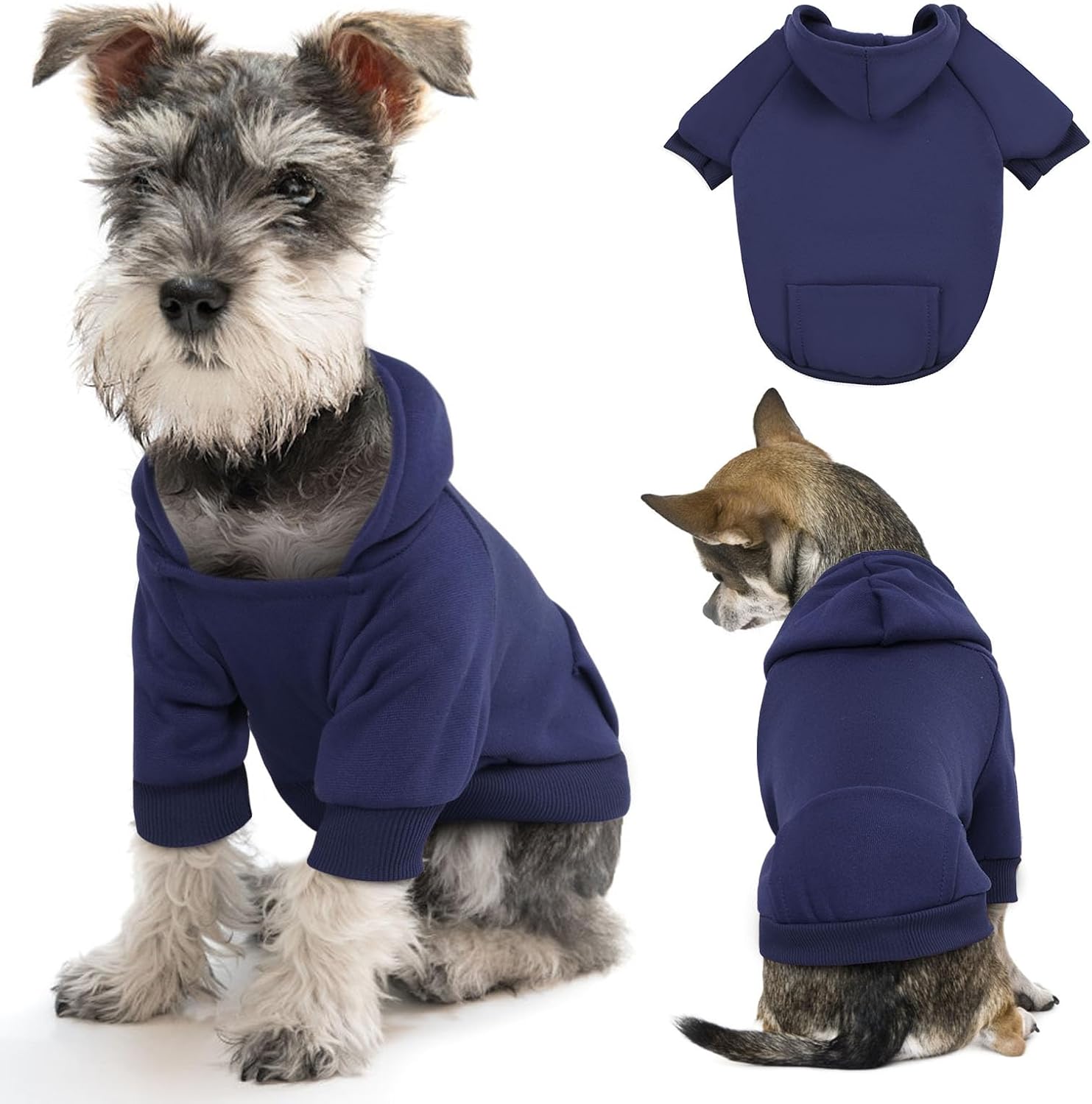 Dog Hoodie for Small Dogs, Dog Fleece Hoodie with Pocket