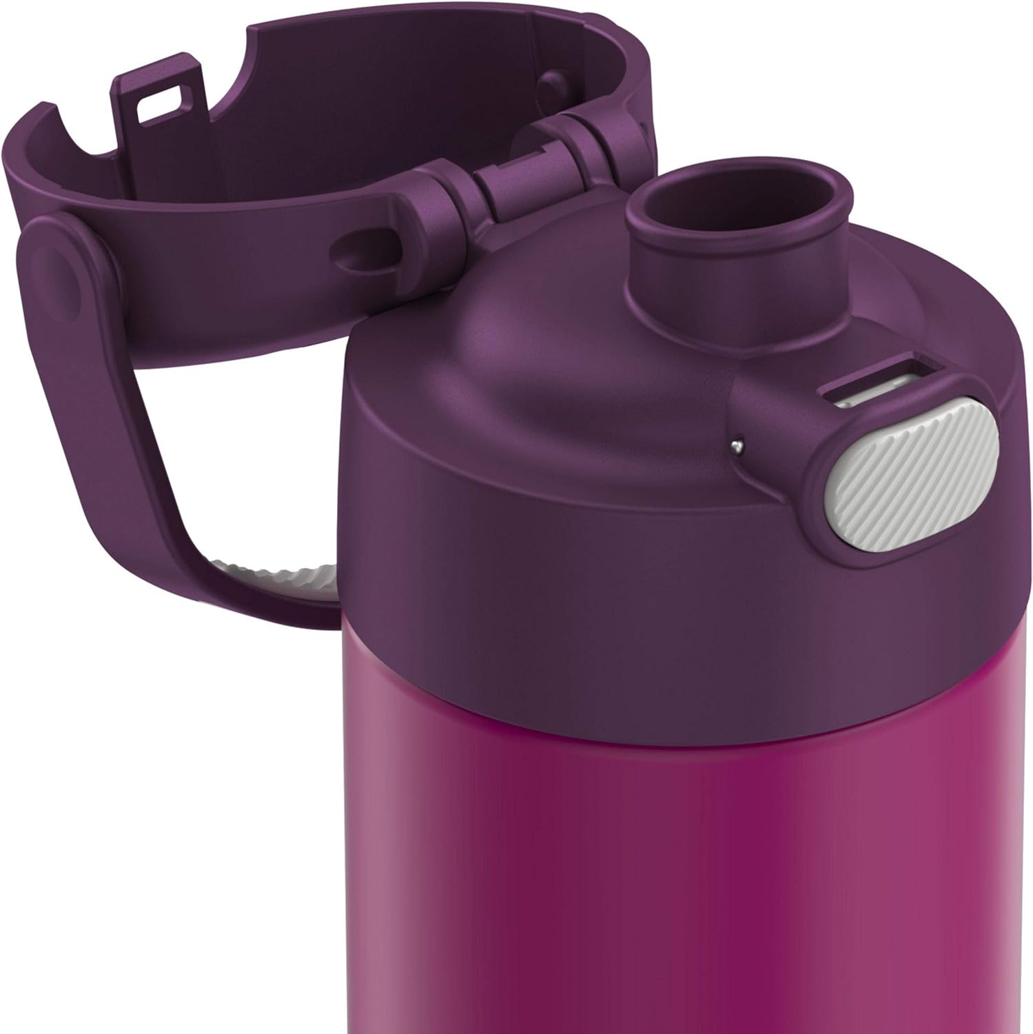 THERMOS FUNTAINER 16 Ounce Stainless Steel Vacuum Insulated Bottle with Wide Spout Lid, Red Violet: Home & Kitchen