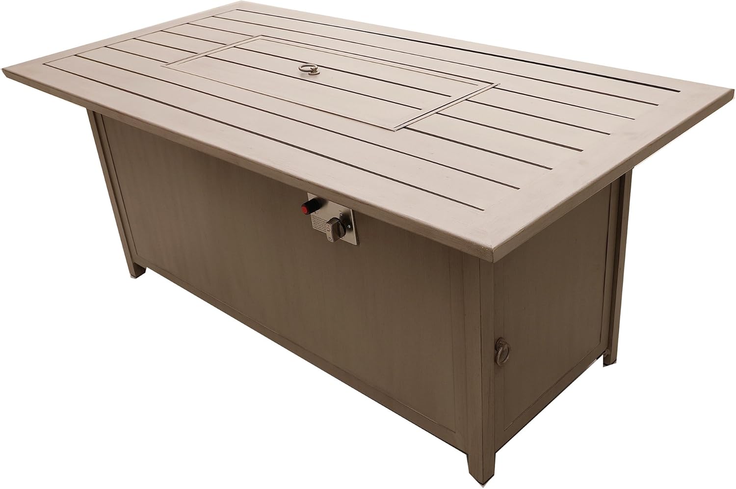 24.8,',' H x 60.6,',' W Aluminum Propane Outdoor Fire Pit Table with Lid