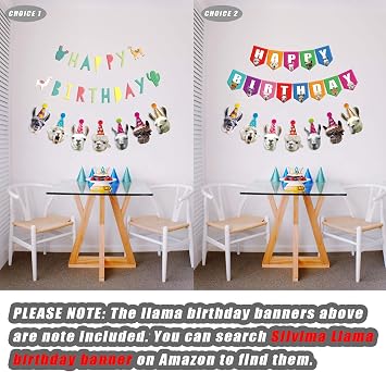 Llama Birthday Garland, Funny Alpaca Face Portrait Bunting, Hilarious Bday Party Decoration...