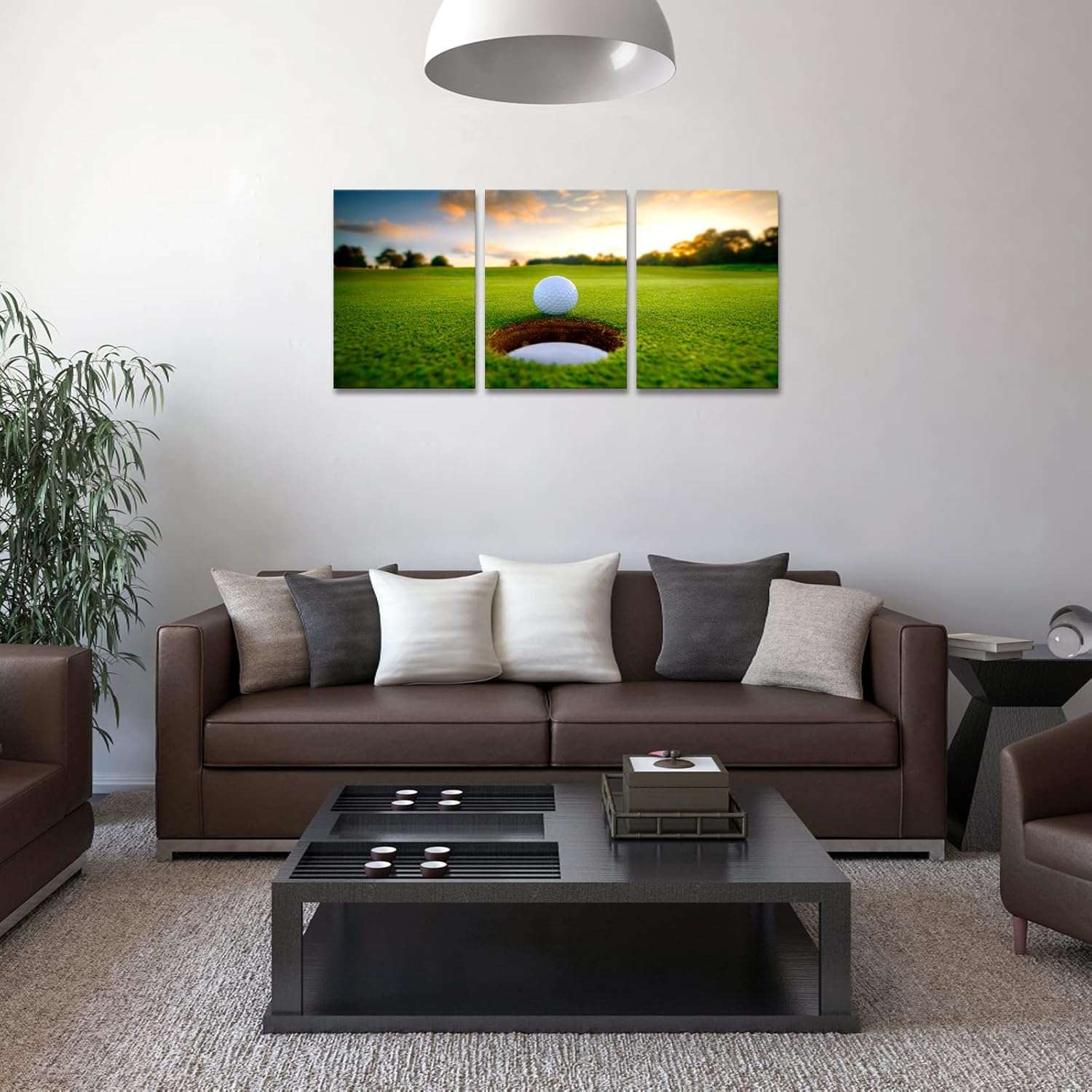 Golf Wall Art Decor for Living Room Golf Ball on A Golf Course Painting Canvas Poster Prints Framed Decor for Office Ready to Hang - Image 2