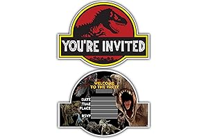 Fancy Dinosaur Party Invitation Cards (20)