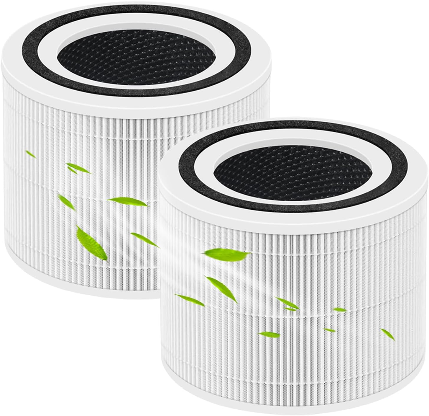 Core 300 Replacement Filter for LEVOIT Core 300/300S/300-P/Core P350 Air Purifiers, 3-in-1 H13 True HEPA Filter with Activated Carbon, Replace Core 300-RF, 2 Pack (White)