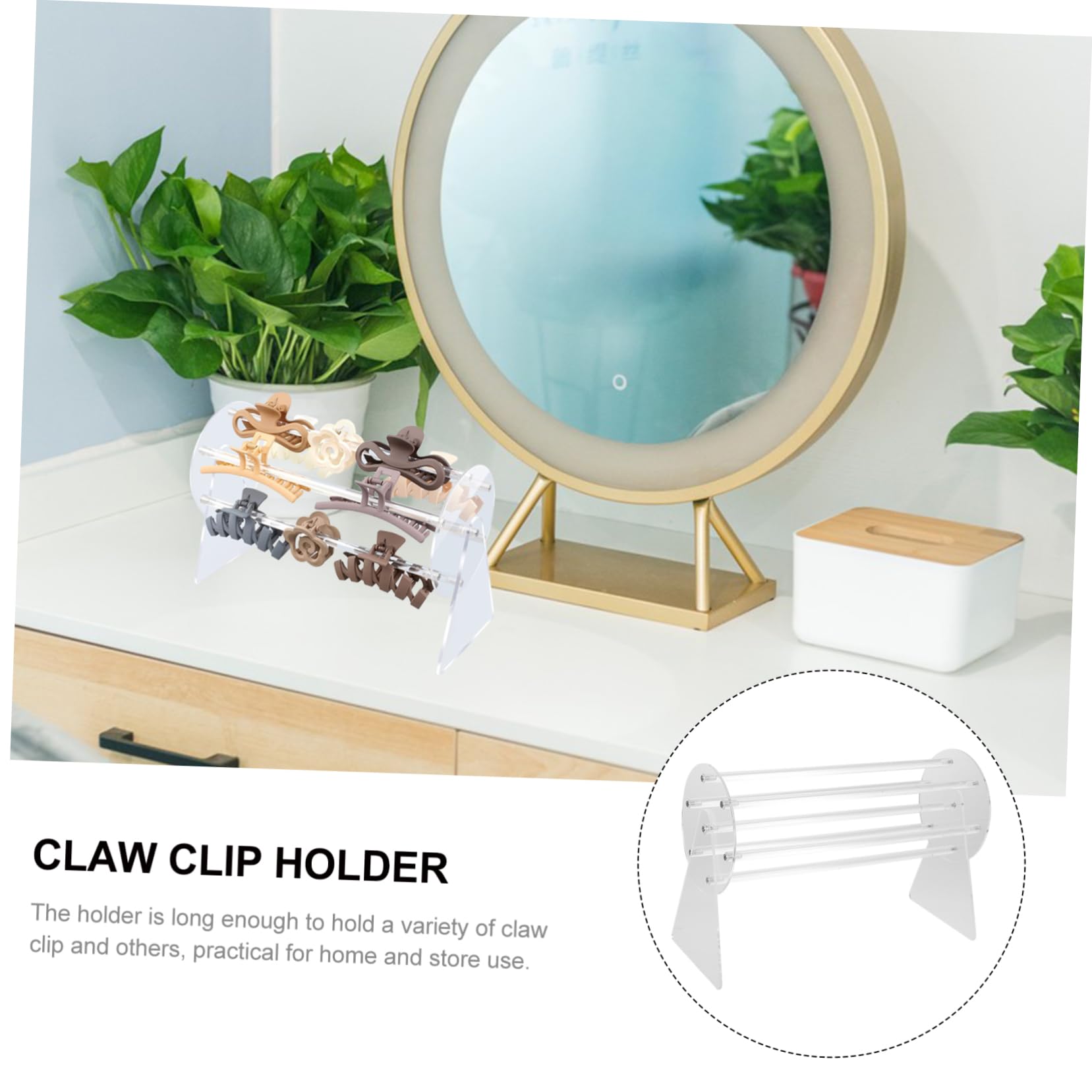 Baluue Pinces à Cheveux Design Compact et Gain de Place en Acrylique Robuste Organisateur Évite Fissures pour Magasins et Maisons
