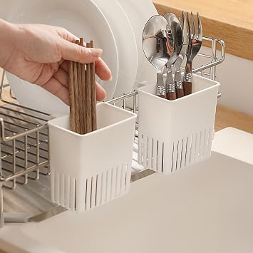 Utensil Drying Rack - Drying Basket Utensil Kitchen Drying Rack | Silverware Holder and Cutlery Drainer for Spoons Chopsticks