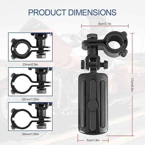 Miniatura 6 de Estriberas de motocicleta para carretera, barras de choque para Harley Touring Electra Street Glide Road King Sportster, Kawasaki, 1 1/4 pulgadas