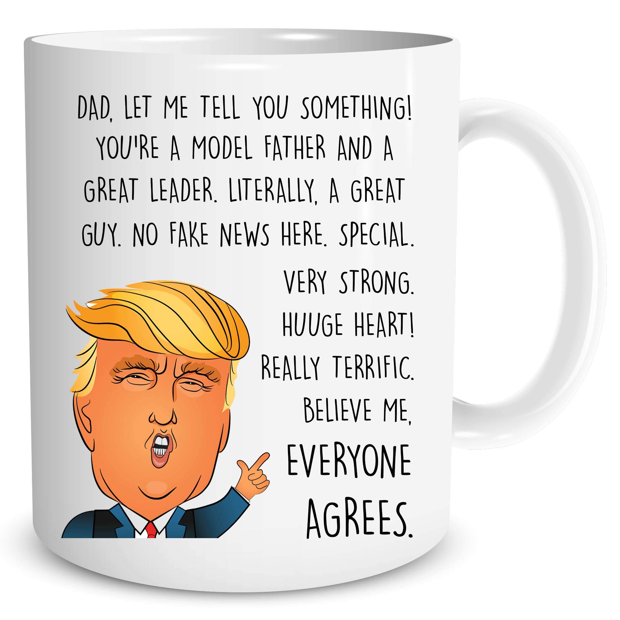Peachy Antics White Trump Father's Day Mug Trump Mug Trump Coffee Cup Gift For Dad Funny Trump Gift Mug For Dad, Dad Mug Daddy Mug Awesome Dad Mug Wsdmug1273