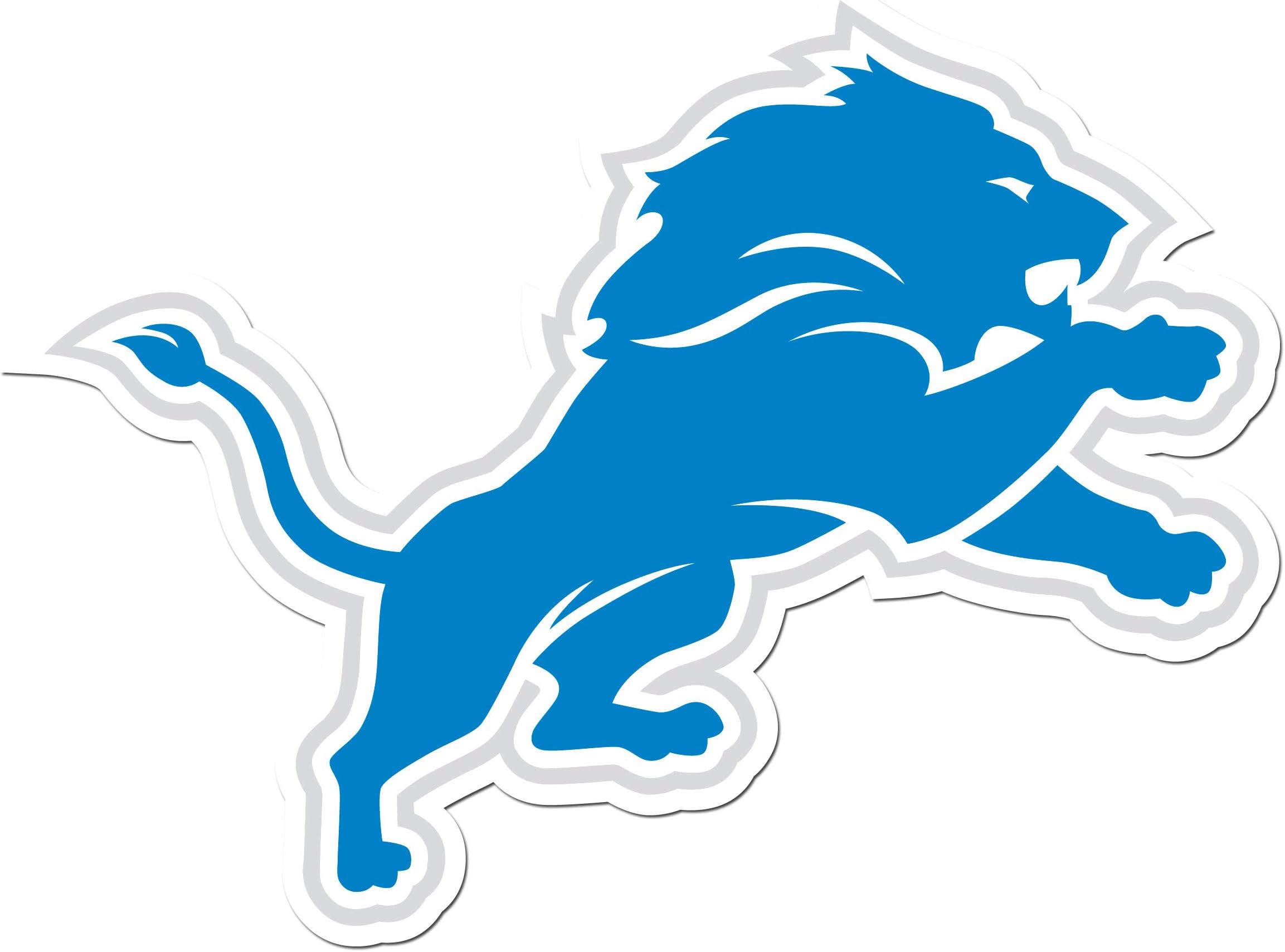 NFL Siskiyou Sports Fan Shop Detroit Lions Auto Decal 8 inch sheet Team Color