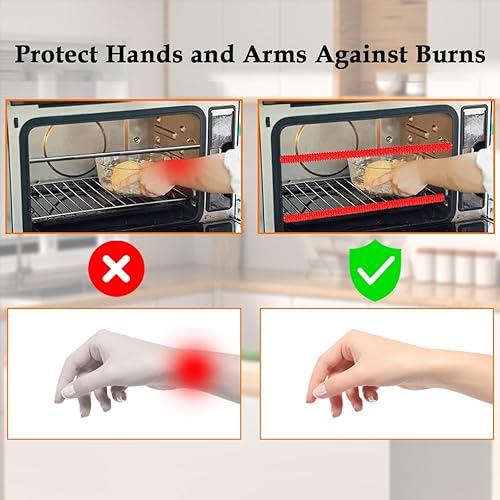 Miniatura 3 de SDTC Tech Paquete de 4 protectores de silicona para horno de 14 pulgadas, resistentes al calor, para rejilla de horno, protegen contra quemaduras y