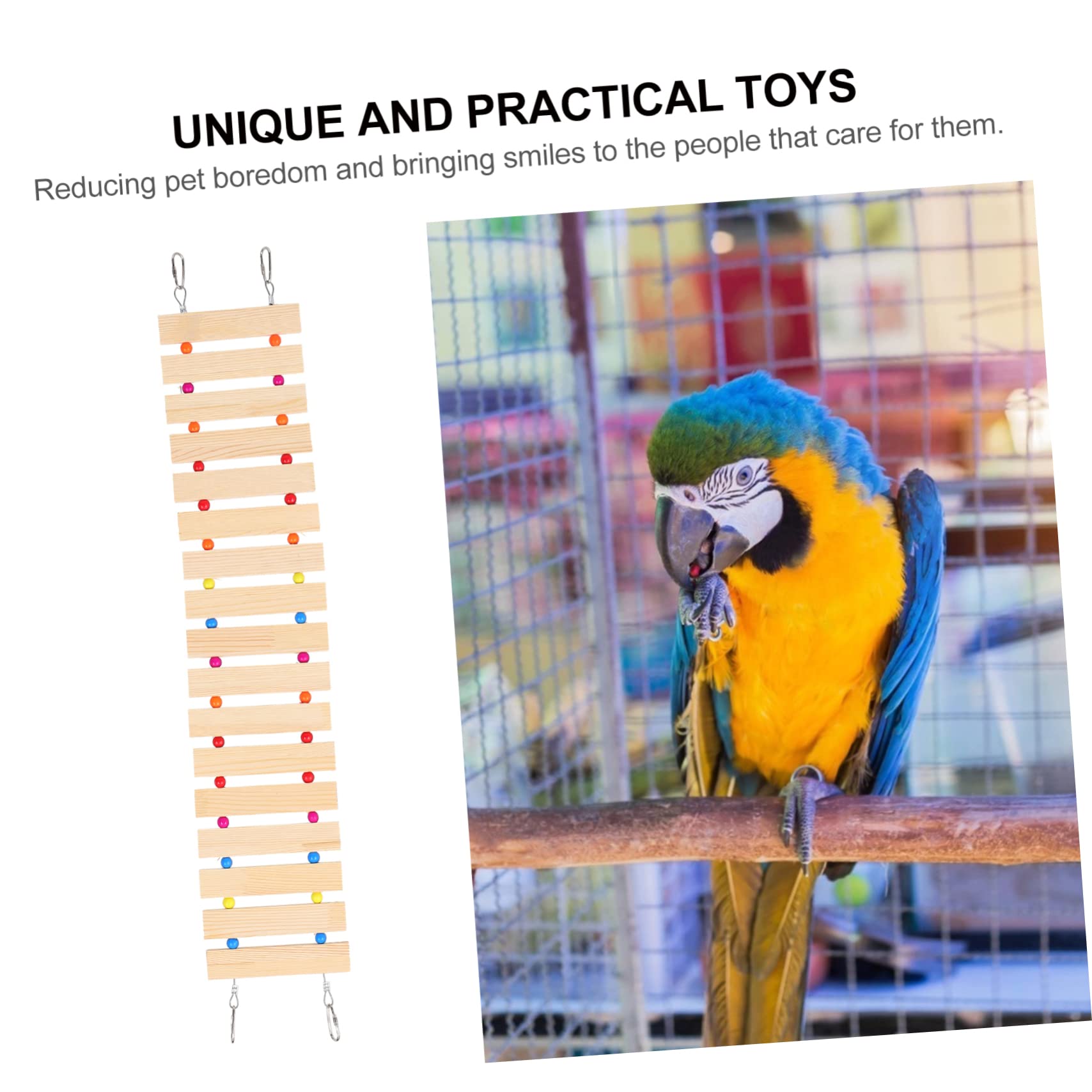 Happyyami Escalera De Madera Natural para Gallinas Juguete Columpio y Perchero para Aves De Corral para Entrenamiento y Entretenimiento De Pollos y Aves