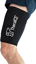 TheraICE Hamstring Compression Sleeve for Women & Men, Hot and Cold Compress Reusable, Thigh Wrap, Cooling Sleeves, Quad Ice Packs for Injuries Reusable, Hamstring Braces Recovery for Pain Relief(XXL)