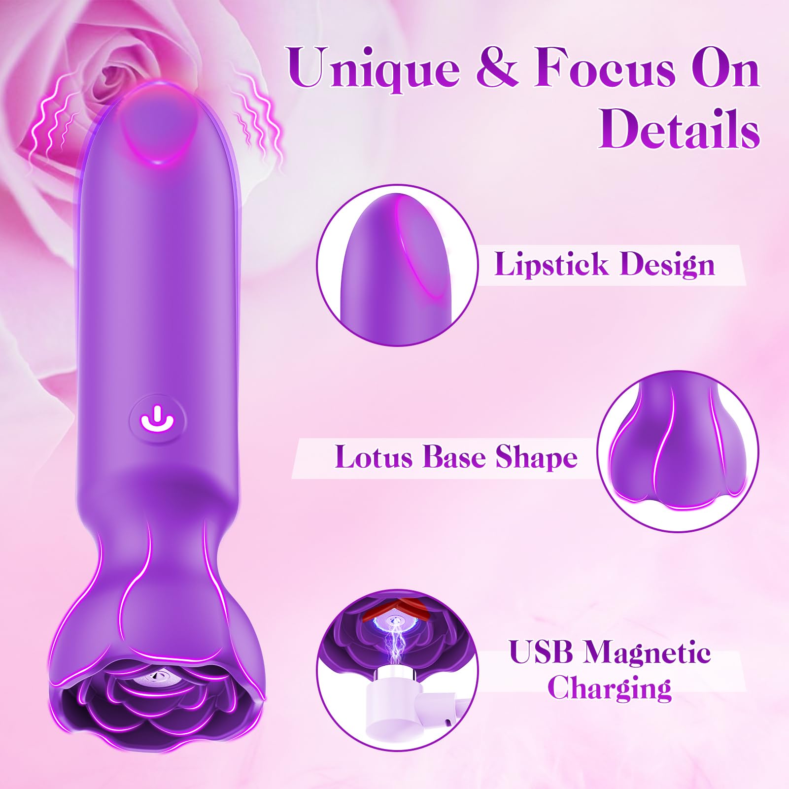 Mini Bullet Vibrator Adult Toys - Vibrators App Controlled Female Sex Toys with 9 Vibration Modes, Lipstick G Spot Dildo Clitoral Vibrator, Long Distance Discreet Vibrator for Women & Couples ()