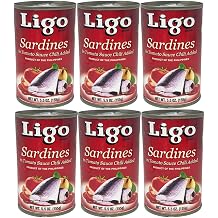 Sardines in Tomato Sauce with Chili Added Spicy - 5.5oz [Pack of 6]