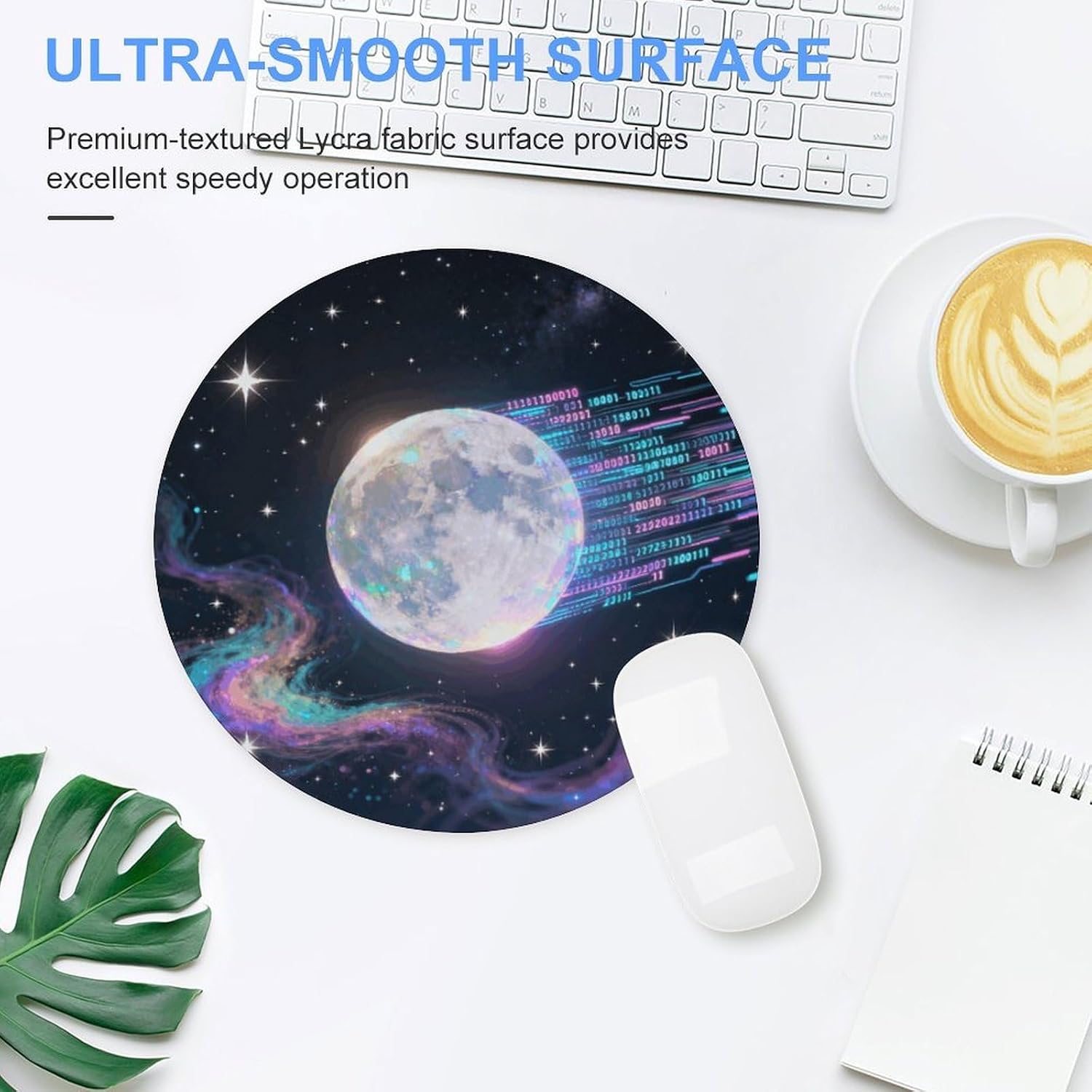 Round Mouse Pad for Office 7.8x7.8in, E-Sports Essential Computer Mouse Mat image 4