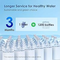 Vista 5 de Waterdrop Filtro de agua certificado NSF, repuesto para filtro de agua PUR® Faucet (4 unidades)