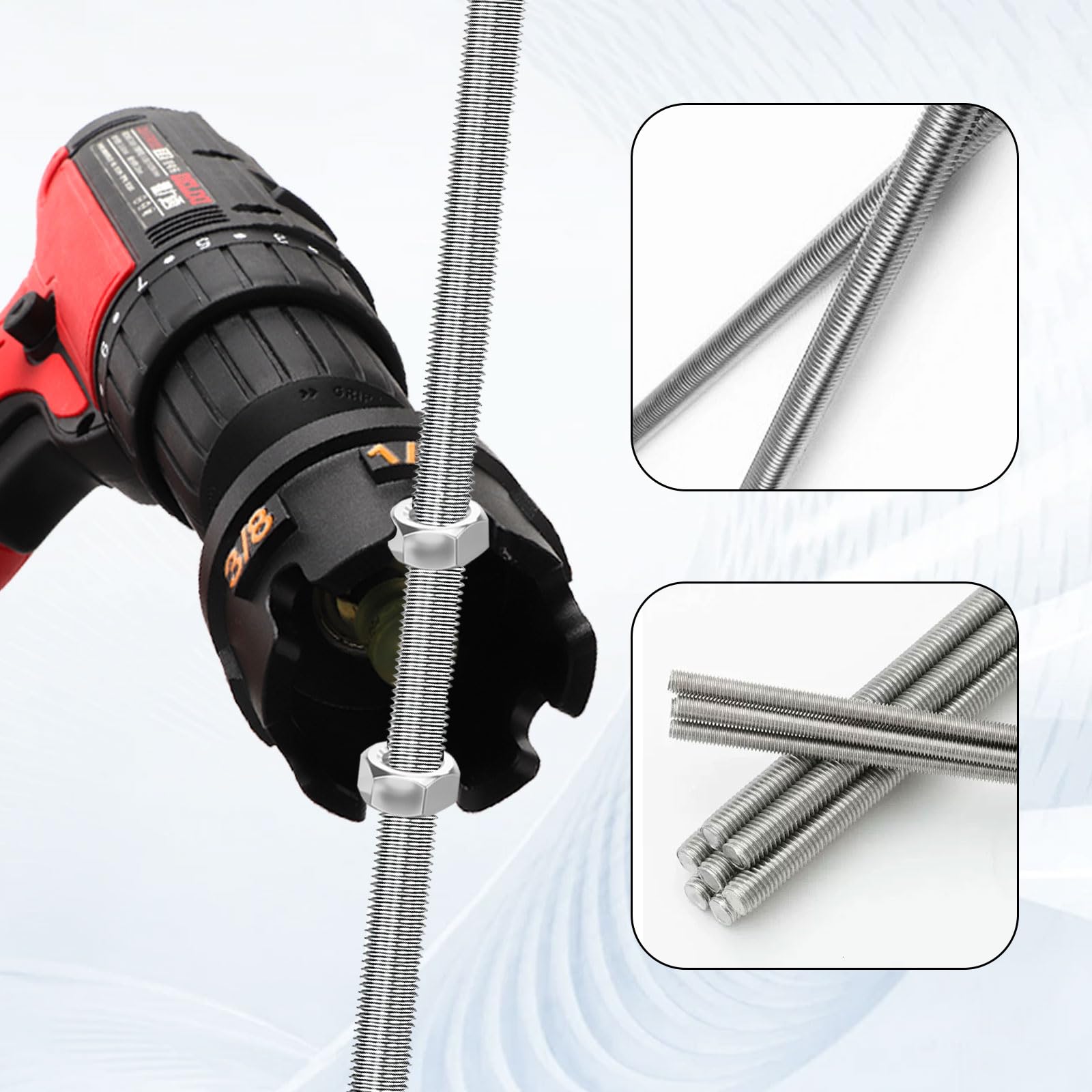 Amazon | Qivine アルミニウム合金ナットジッパードリルアタッチメント