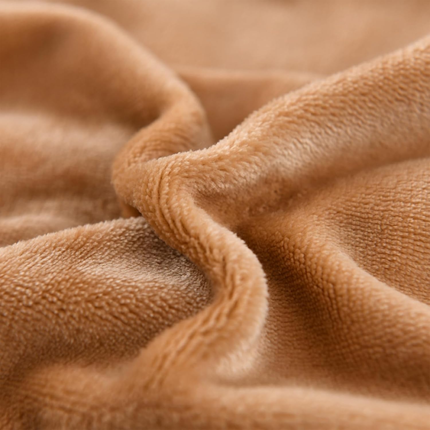 Sherpa Fleece Throw Blanket for Couch - Super Soft Cozy Fuzzy Plush Blankets for Winter, Reversible Thick Warm Blanket for Bed, Sofa, Living Room，Camel, 80x90 Inches