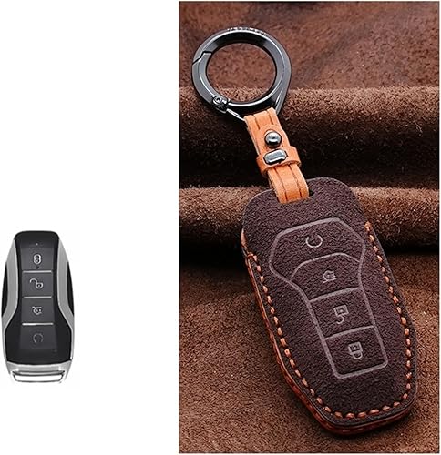 Compatible con BYD Han Song Pro Tang Dmi Atto 3 EV Yuan Plus Alcántara - Llavero para accesorios de coche (color 02)