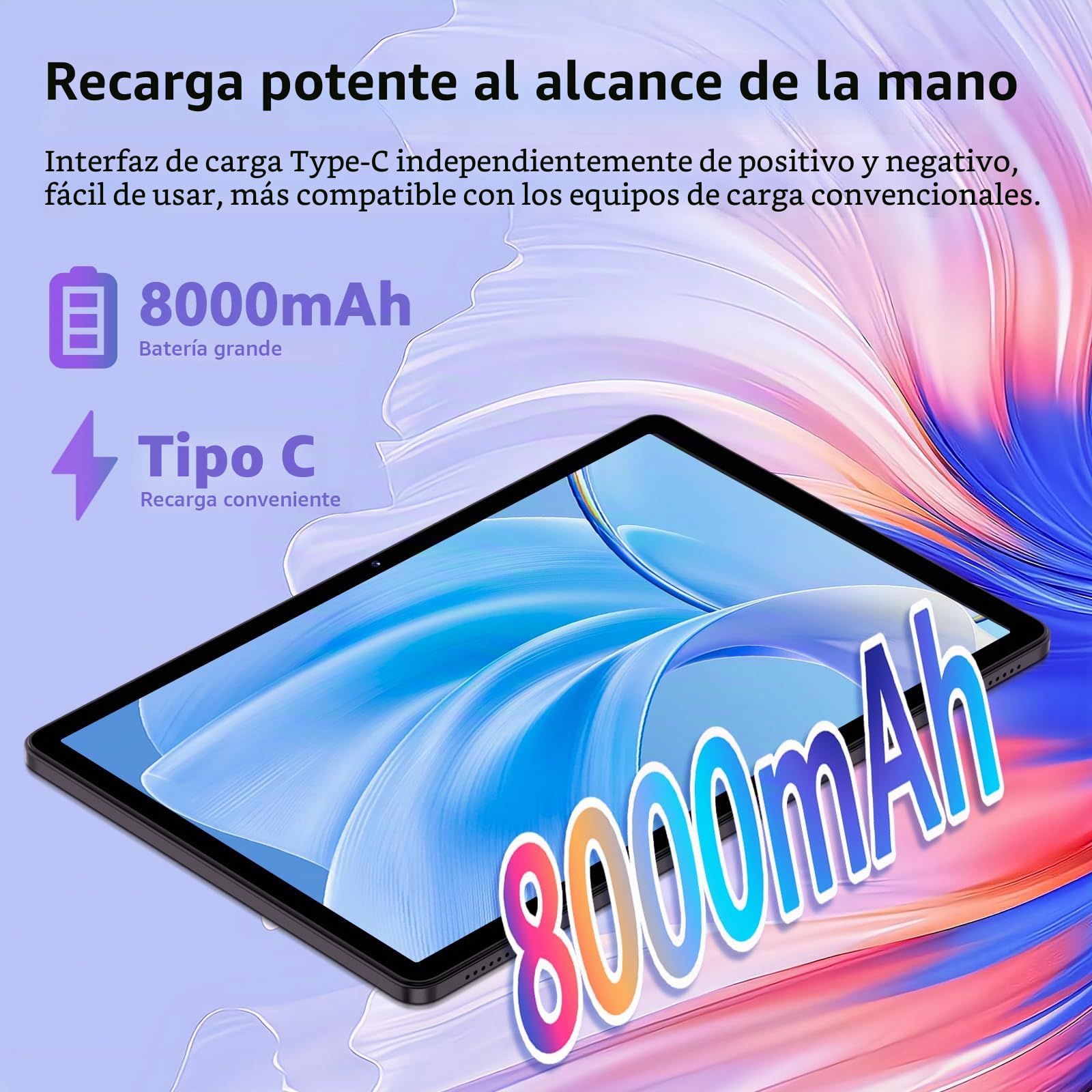 Tablet 11 Pulgadas Android con Gemini AI – 24GB RAM + 256GB ROM Ampliable 1TB, 8000mAh, Cámara 13MP+5MP, WiFi 5G, Widevine L1, Face ID, GPS, Octa-Core 2.0GHz, IPS HD Incell – con Funda – Negro intenso