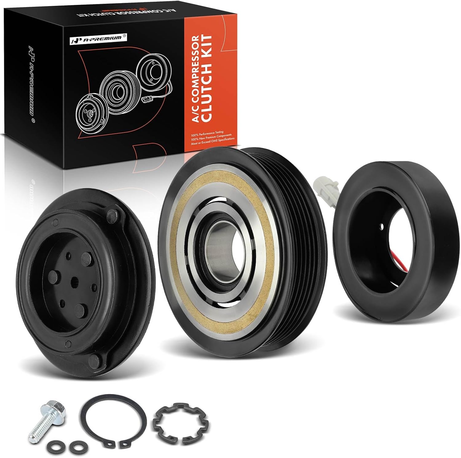 A-Premium Air Conditioner AC Compressor Clutch Kit Compatible with Chevrolet Sonic 2012 1.8L